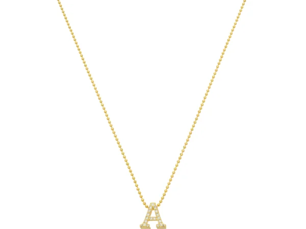 Colar com Pingente de Letra Inicial semijoia tendência