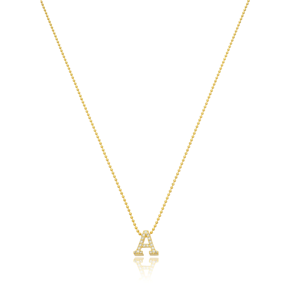 Colar com Pingente de Letra Inicial semijoia tendência
