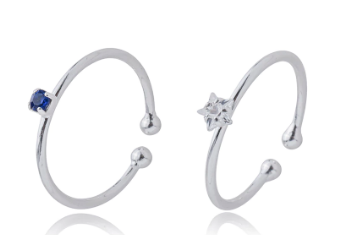 Kits Anéis Banhados a Prata 925 Premium Bastet